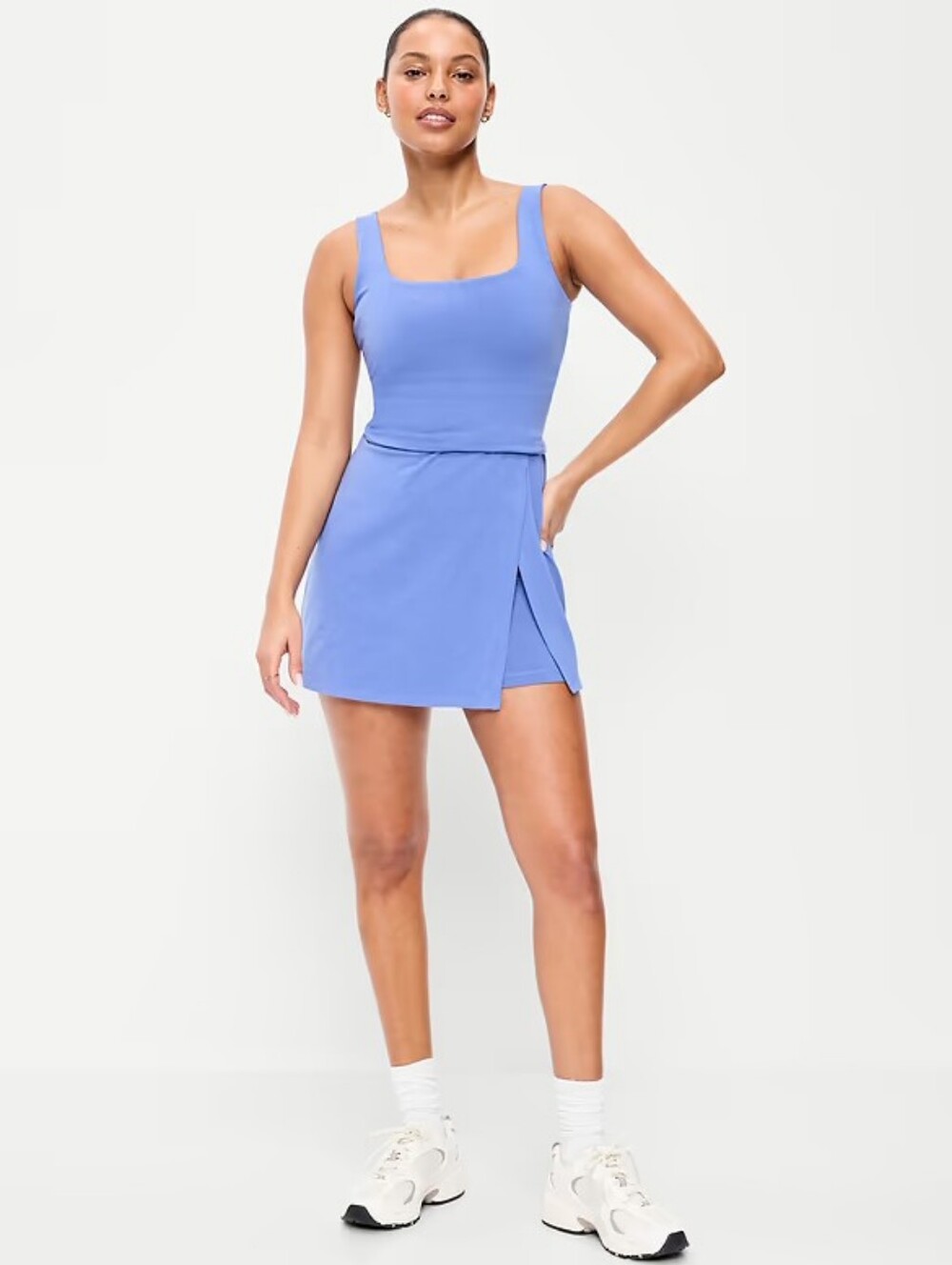 NWT OLD NAVY PowerChill Scoop-Back Athletic Dress, BLUE, SIZE LARGE TALL